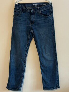 Wrangler Boys Classic Straight Jeans Adjustable Waist 12 Husky